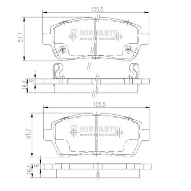NIPPARTS fékbetétkészlet, tárcsafék - N3606022 - TothCarparts