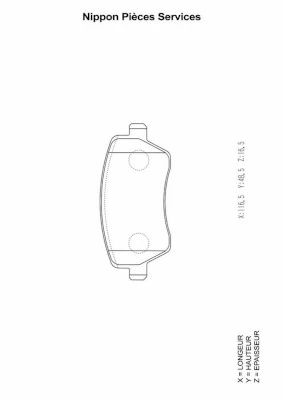 NPS fékbetétkészlet, tárcsafék - N360N87 - TothCarparts