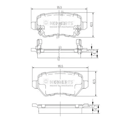 NIPPARTS fékbetétkészlet, tárcsafék - N3610310 - TothCarparts