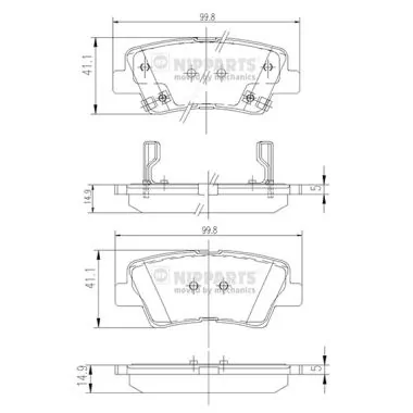 NIPPARTS fékbetétkészlet, tárcsafék - N3610311 - TothCarparts