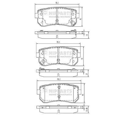 NIPPARTS fékbetétkészlet, tárcsafék - N3610313 - TothCarparts