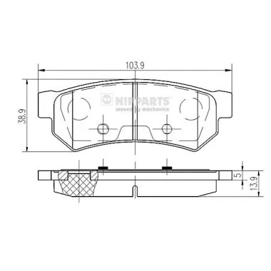 NIPPARTS fékbetétkészlet, tárcsafék - N3610907 - TothCarparts