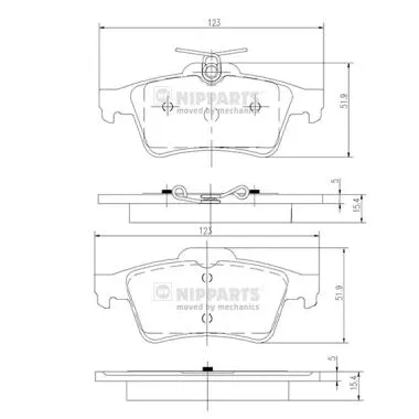 NIPPARTS fékbetétkészlet, tárcsafék - N3613022 - TothCarparts