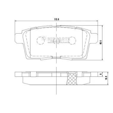 NIPPARTS fékbetétkészlet, tárcsafék - N3613024 - TothCarparts