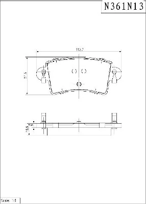 NPS fékbetétkészlet, tárcsafék - N361N13 - TothCarparts