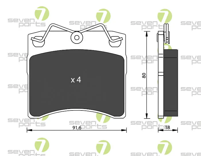 7 SEVEN PARTS fékbetétkészlet, tárcsafék - SVP15540 - TothCarparts
