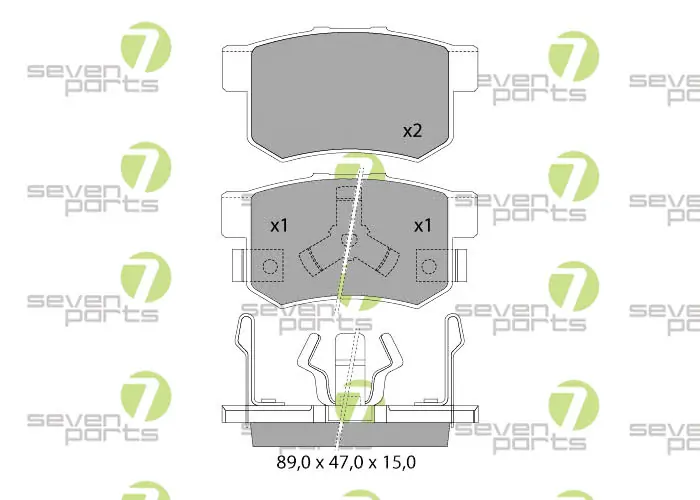 7 SEVEN PARTS fékbetétkészlet, tárcsafék - SVP17000 - TothCarparts