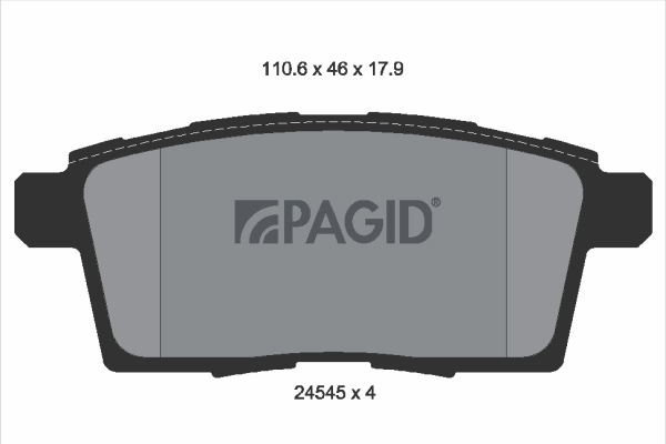PAGID fékbetétkészlet, tárcsafék - T1692N - TothCarparts