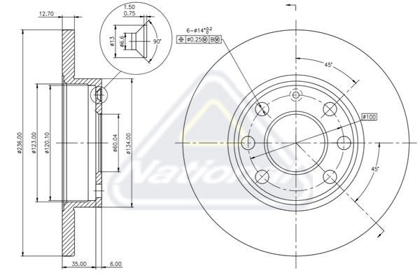 National féktárcsa - NBD004 - TothCarparts