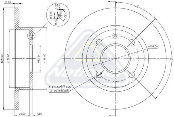 National féktárcsa - NBD014 - TothCarparts