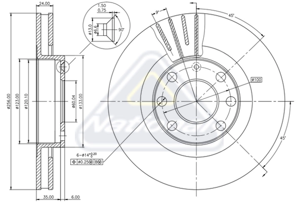 National féktárcsa - NBD015 - TothCarparts