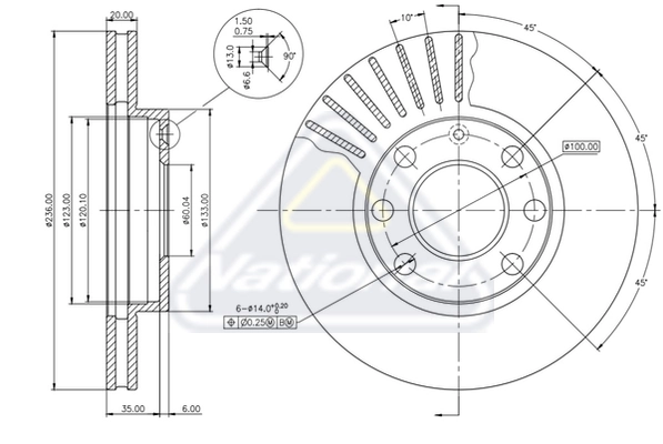 National féktárcsa - NBD016 - TothCarparts
