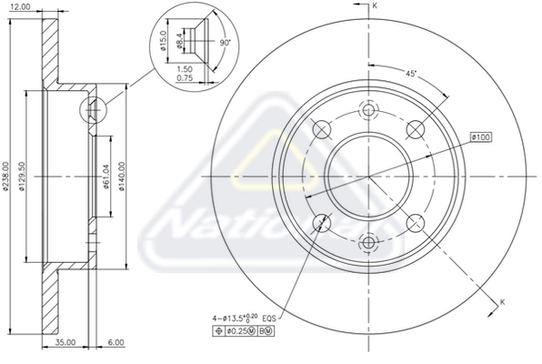 National féktárcsa - NBD023 - TothCarparts
