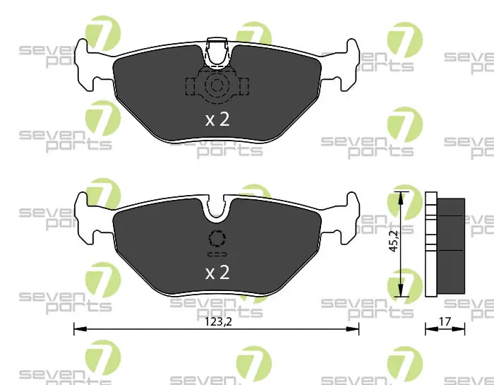 7 SEVEN PARTS fékbetétkészlet, tárcsafék - SVP20023 - TothCarparts