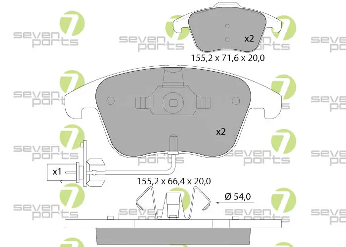7 SEVEN PARTS fékbetétkészlet, tárcsafék - SVP24142 - TothCarparts