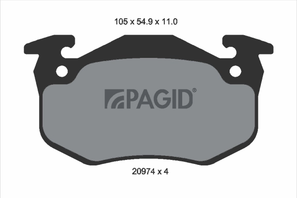 PAGID fékbetétkészlet, tárcsafék - T6065N - TothCarparts