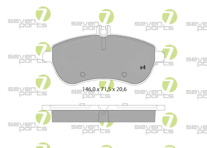 7 SEVEN PARTS fékbetétkészlet, tárcsafék - SVP23940 - TothCarparts