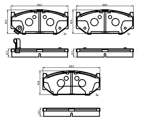National fékbetétkészlet, tárcsafék - NP3028 - TothCarparts