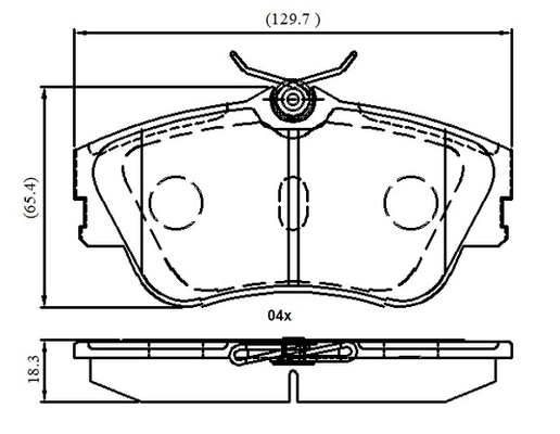 National fékbetétkészlet, tárcsafék - NP3057 - TothCarparts