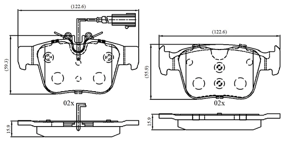 National fékbetétkészlet, tárcsafék - NP3077 - TothCarparts