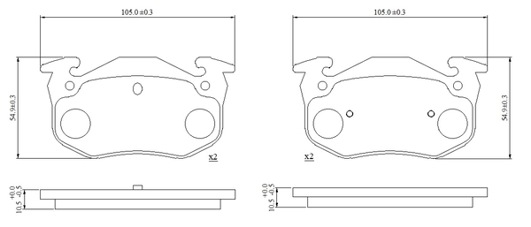 National fékbetétkészlet, tárcsafék - NP3088 - TothCarparts