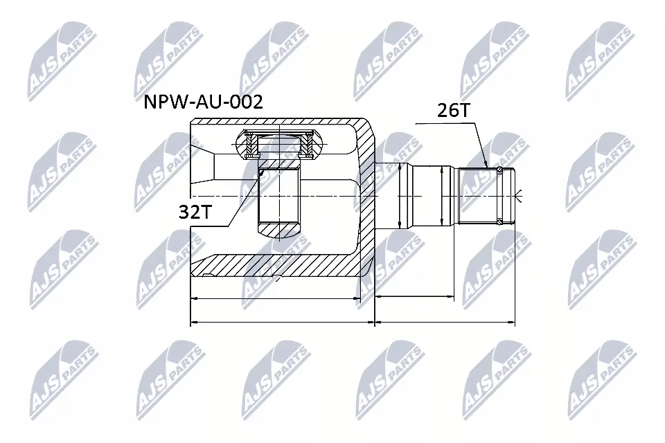 NTY csuklókészlet, hajtótengely - NPW-AU-002 - TothCarparts