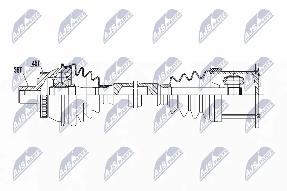 NTY hajtótengely - NPW-AU-006 - TothCarparts