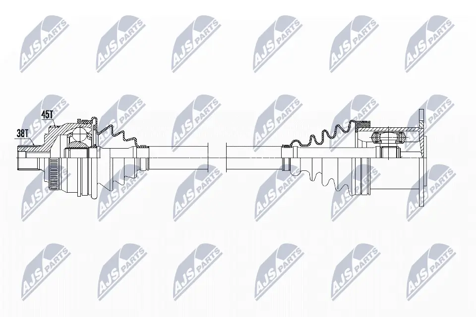 NTY hajtótengely - NPW-AU-007 - TothCarparts
