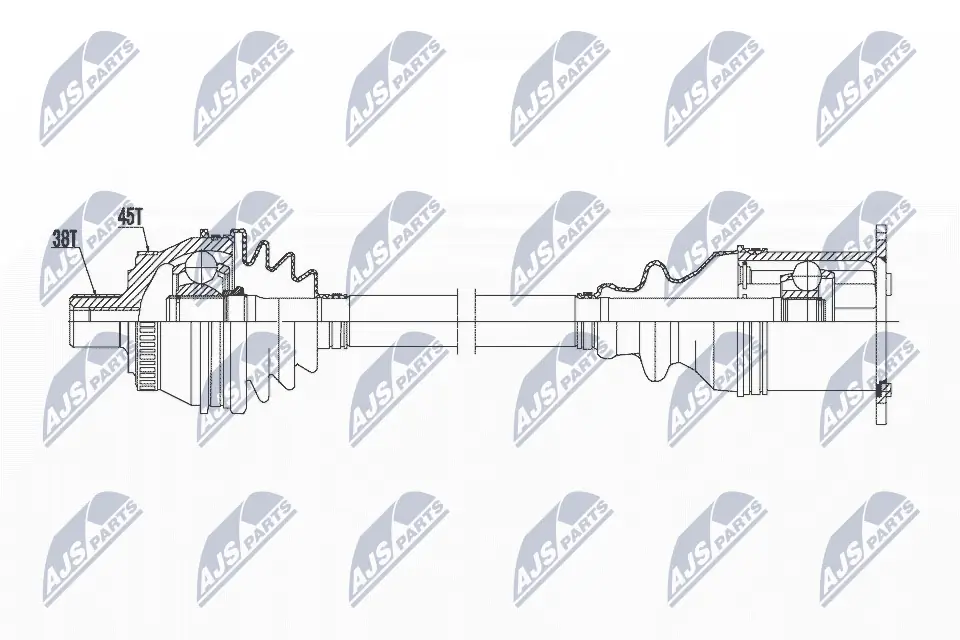NTY hajtótengely - NPW-AU-015 - TothCarparts