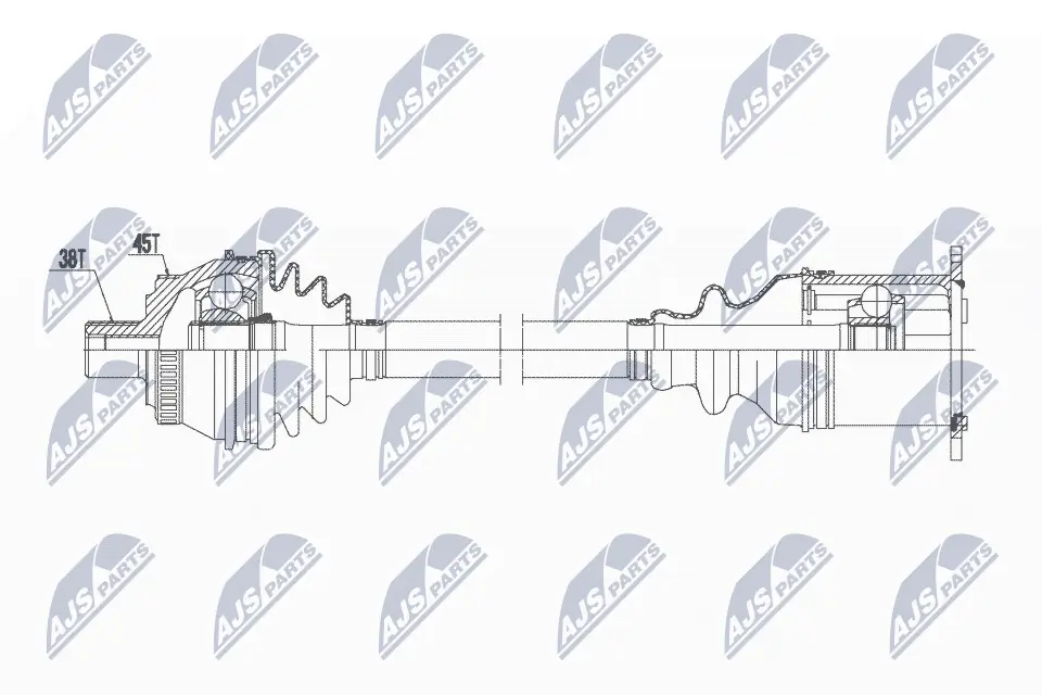 NTY hajtótengely - NPW-AU-017 - TothCarparts
