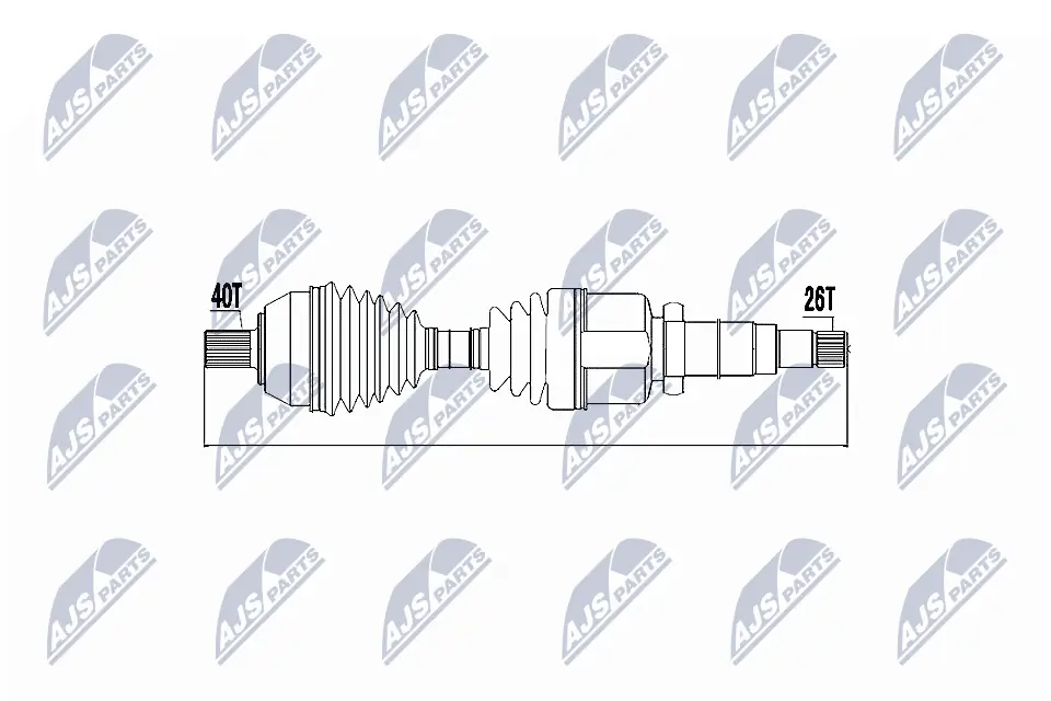 NTY hajtótengely - NPW-FR-049 - TothCarparts