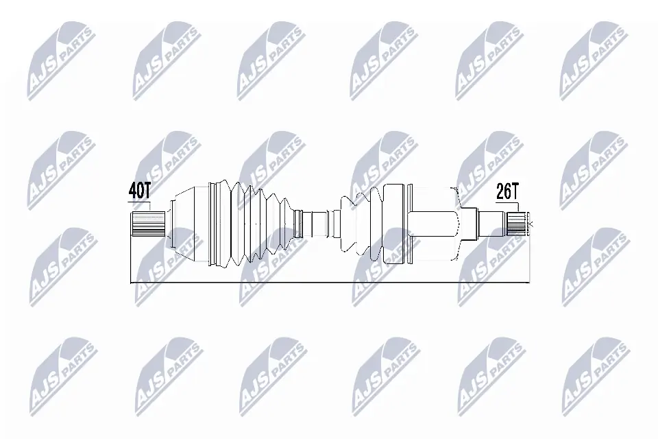 NTY hajtótengely - NPW-FR-050 - TothCarparts