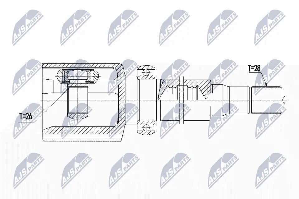 NTY csuklókészlet, hajtótengely - NPW-FR-085 - TothCarparts