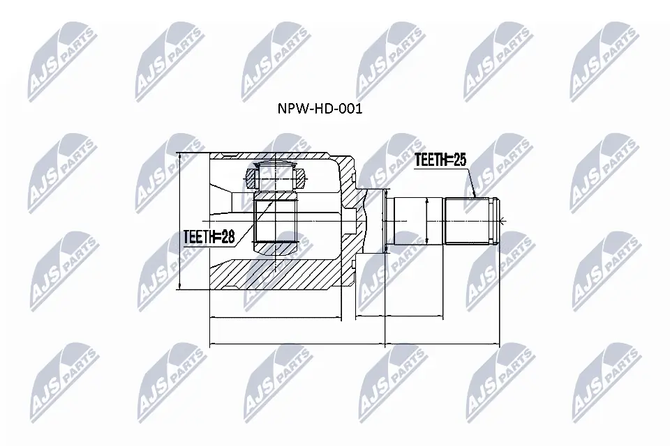 NTY csuklókészlet, hajtótengely - NPW-HD-001 - TothCarparts