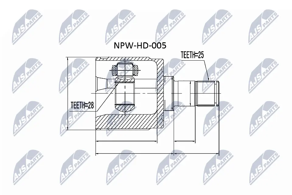 NTY csuklókészlet, hajtótengely - NPW-HD-005 - TothCarparts