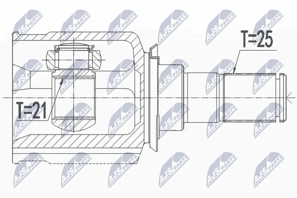 NTY hajtótengely - NPW-HY-548 - TothCarparts