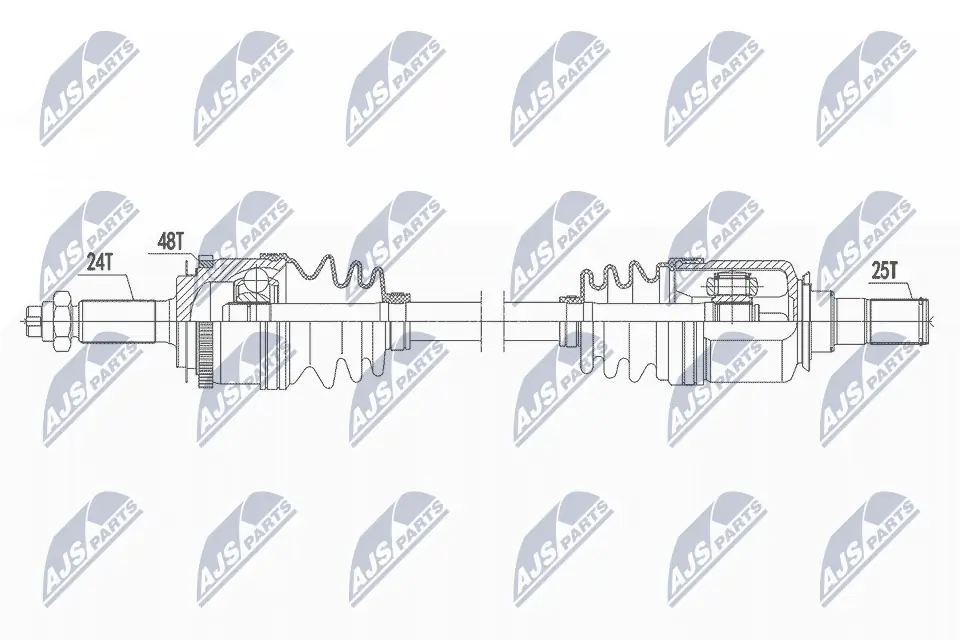 NTY hajtótengely - NPW-HY-585 - TothCarparts