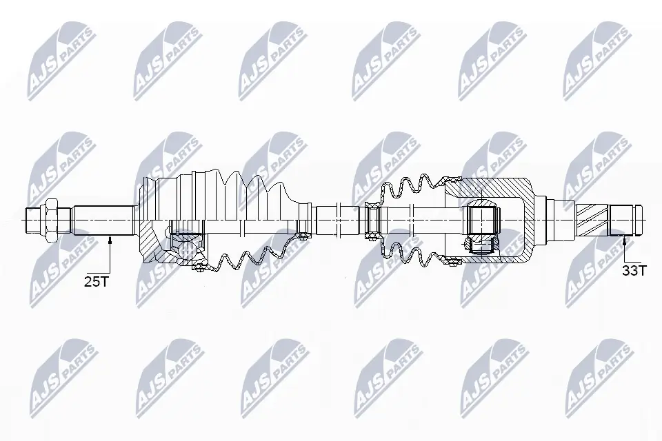 NTY hajtótengely - NPW-ME-124 - TothCarparts