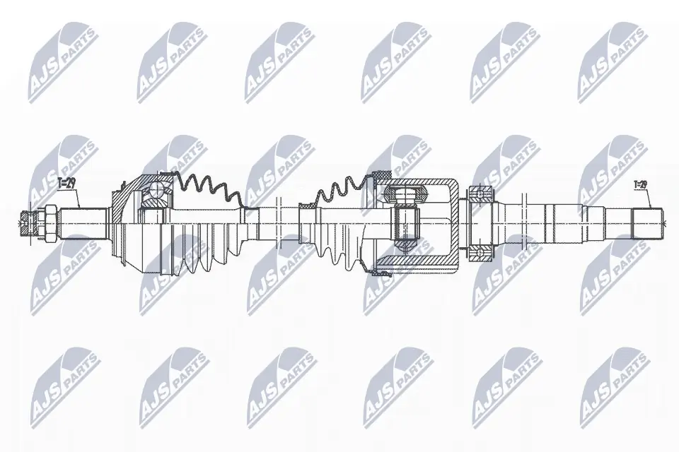NTY hajtótengely - NPW-NS-114 - TothCarparts