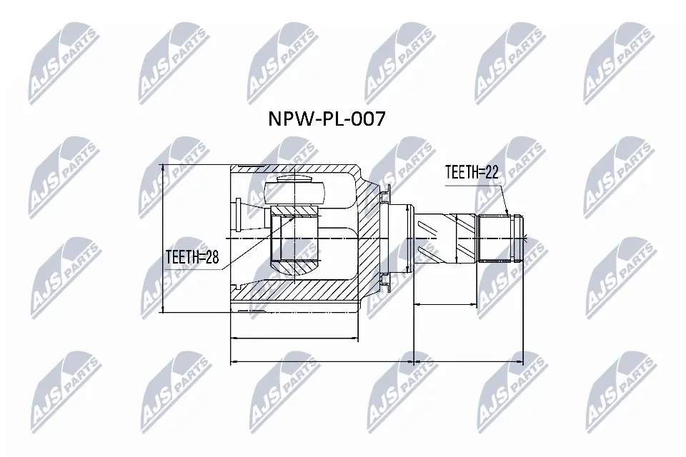 NTY csuklókészlet, hajtótengely - NPW-PL-007 - TothCarparts