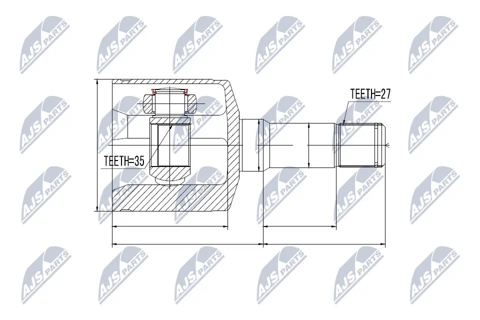 NTY csuklókészlet, hajtótengely - NPW-PL-024 - TothCarparts