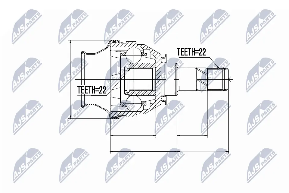 NTY csuklókészlet, hajtótengely - NPW-PL-026 - TothCarparts