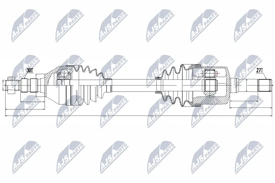 NTY hajtótengely - NPW-PL-033 - TothCarparts