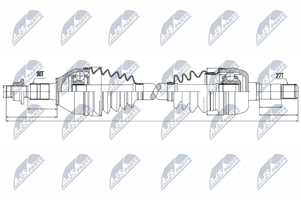 NTY hajtótengely - NPW-PL-036 - TothCarparts