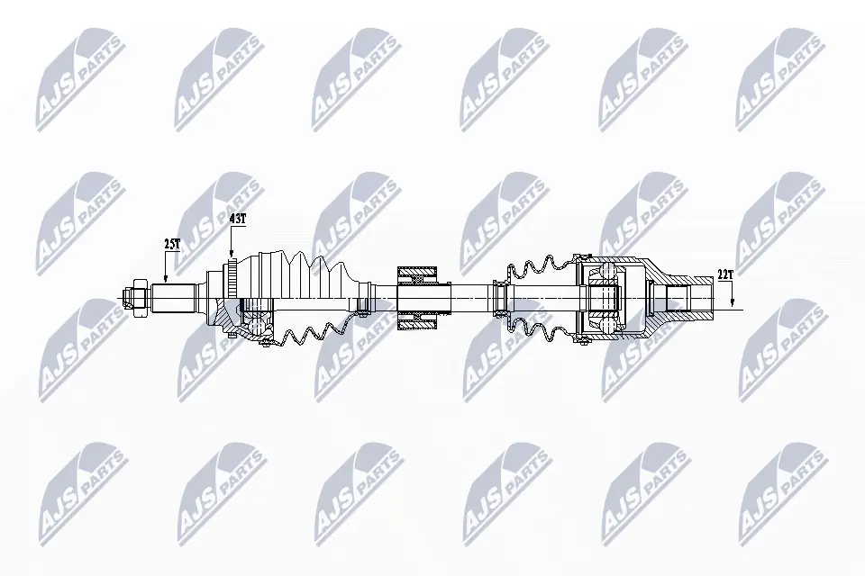 NTY hajtótengely - NPW-SU-027 - TothCarparts