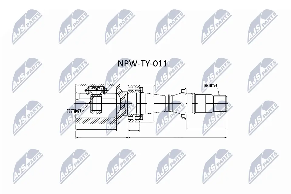 NTY csuklókészlet, hajtótengely - NPW-TY-011 - TothCarparts
