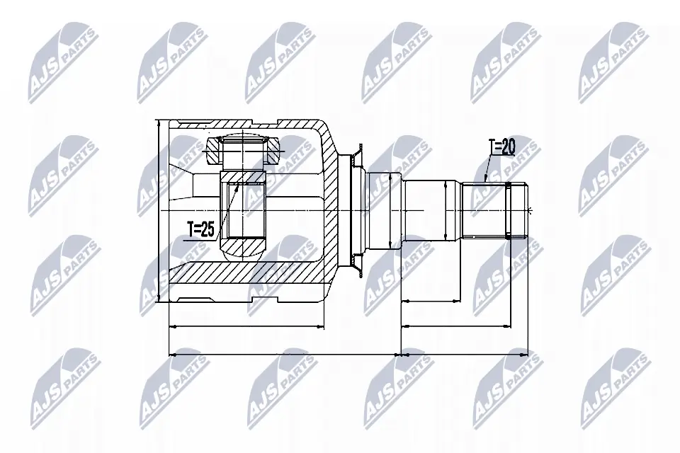 NTY csuklókészlet, hajtótengely - NPW-TY-013 - TothCarparts