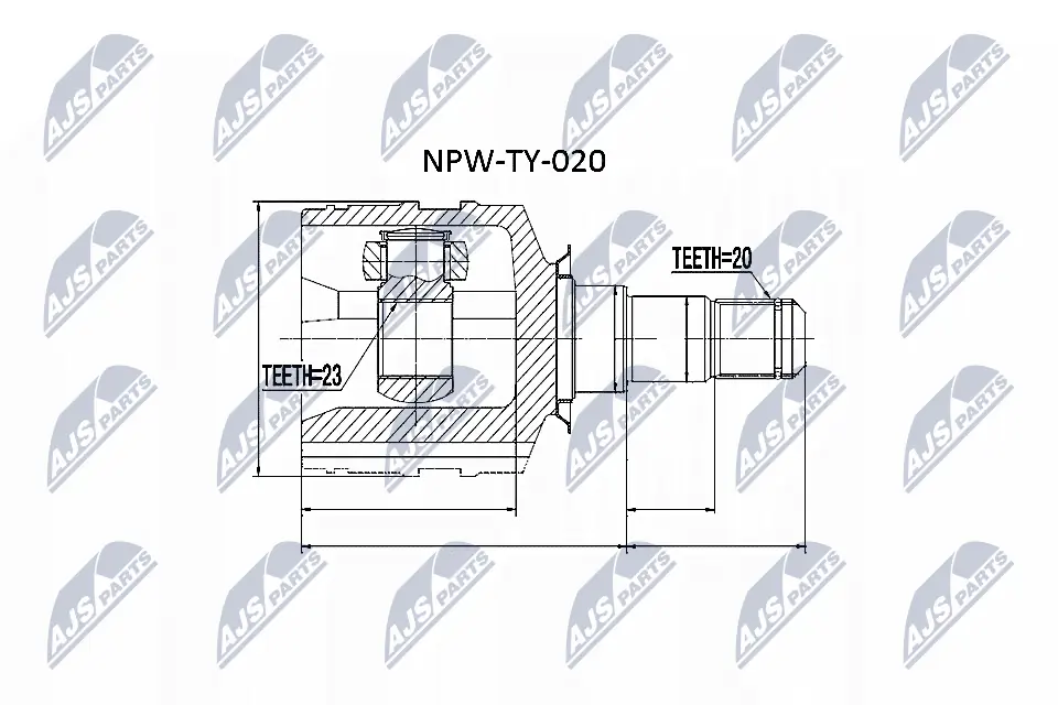 NTY csuklókészlet, hajtótengely - NPW-TY-020 - TothCarparts