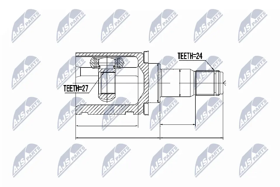 NTY csuklókészlet, hajtótengely - NPW-TY-037 - TothCarparts