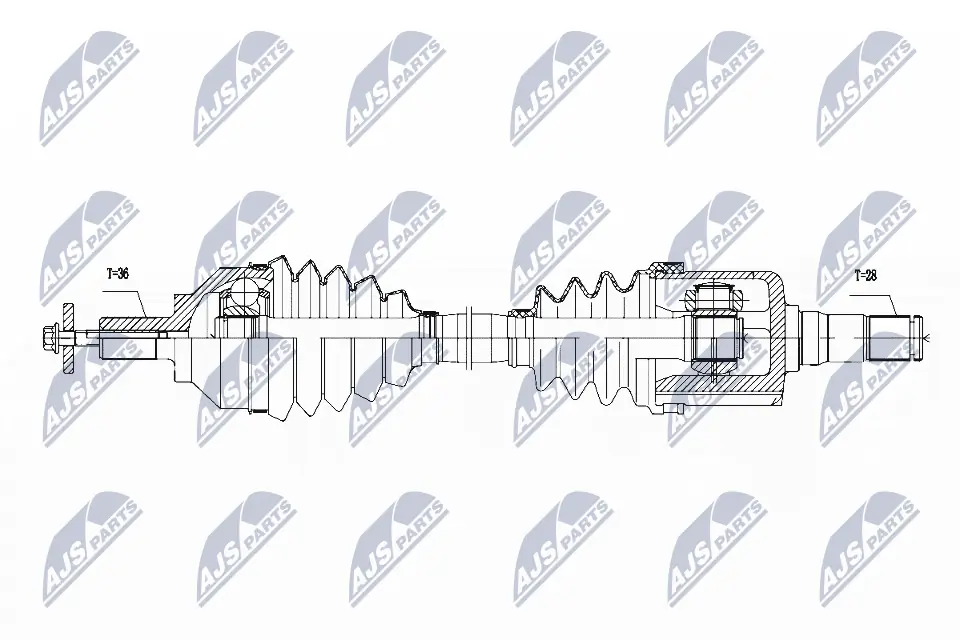 NTY hajtótengely - NPW-VV-111 - TothCarparts
